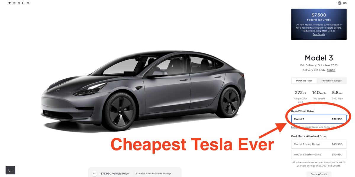 Tesla prices keep dropping, Model 3 & Y now at lowest prices ever